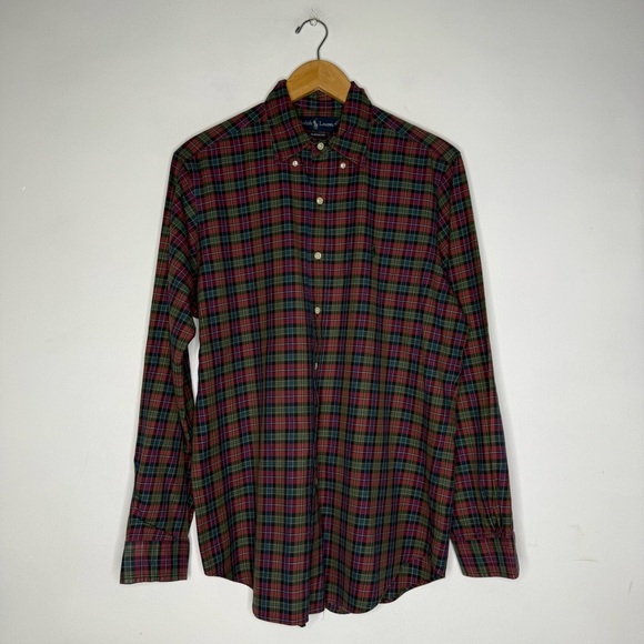 Ralph Lauren Plaid Long Sleeve Button Down Shirt Mens Size Medium - Picture 4 of 7
